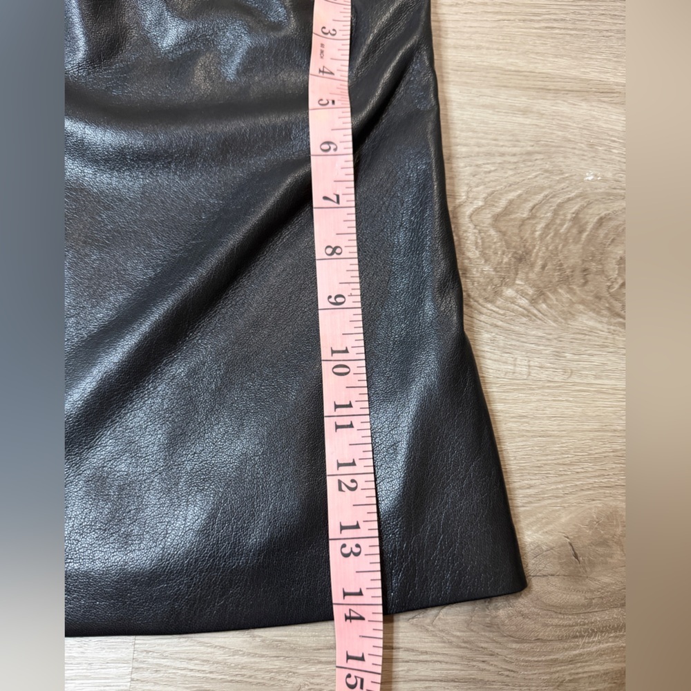 Good American Black Strapless Leather Top - Picture 6 of 7